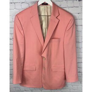 TURNBURY Men’s Pink Summer Weight Wool Blazer Size 42S 42 Slim